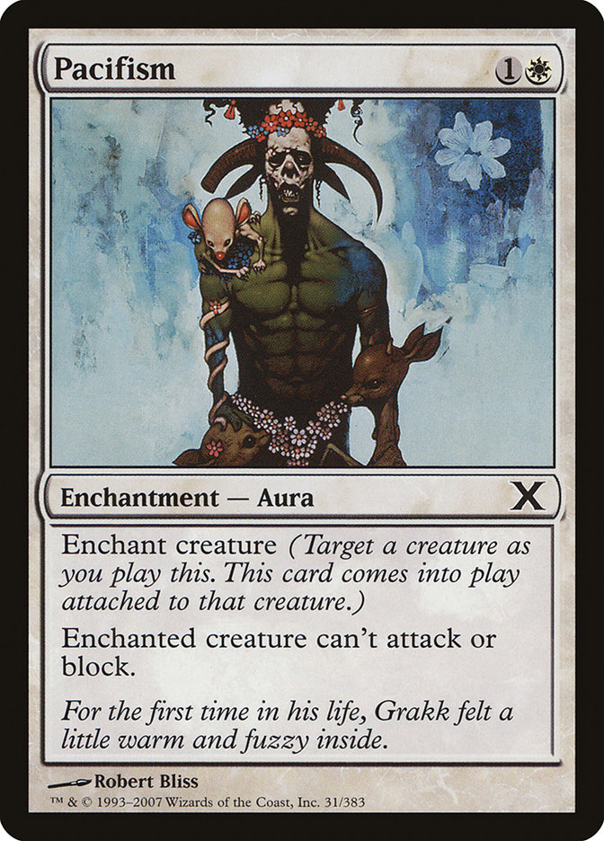pacifism mtg card [Magic 2011] Mint / near mint condition trading card Pacifism (Jumpstart)