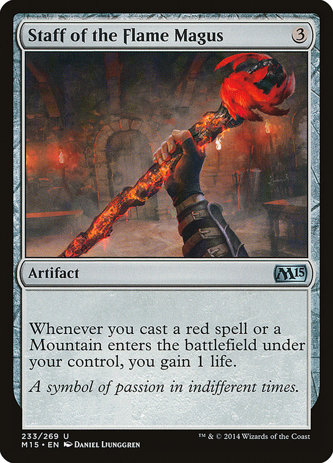 Staff of the Flame Magus [Magic 2015] Moderately Played