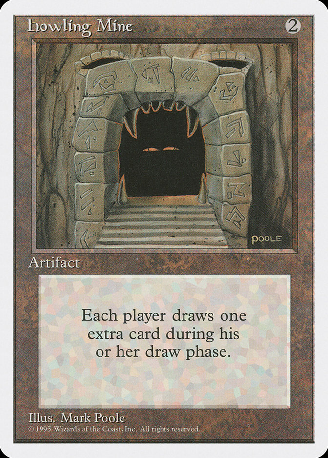 Magic the Gathering Unlimited Rare Howling Mine [Lightly Played]