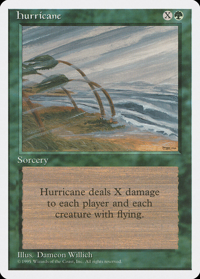 cards like hurricane mtg card Hurricane Mint / near mint condition trading card Hurricane | Magic: the Gathering