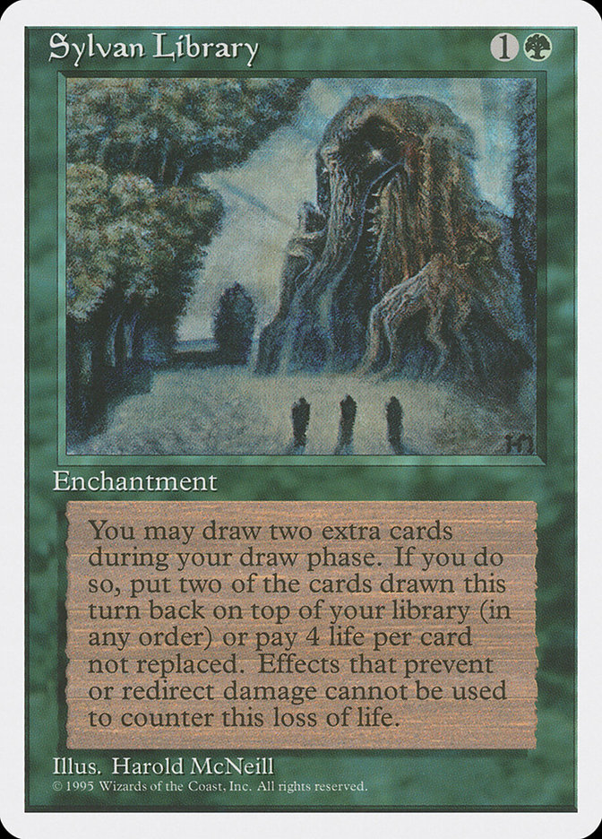 MTG アルターネイト版】《森の知恵/Sylvan Library 4ED EN 4th-edition-10305?ixlib=php-3.