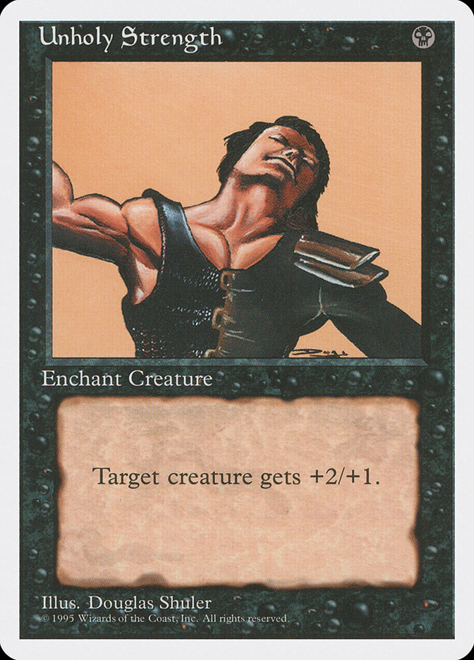 mtg pentagram card Unholy Strength | 4th Edition