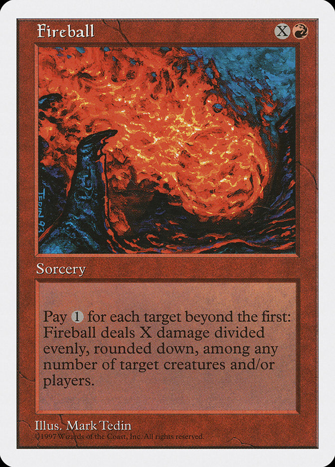 MtG Revised Common Fireball #150