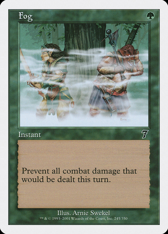 fog mtg card Magic The Gathering 4th Edition Single Common I fear no army or beast Fog [Fifth Edition]