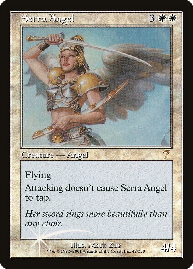 Magic the Gathering [039] SEVENTH EDITION Single Card - 042/350 : Serra Angel
