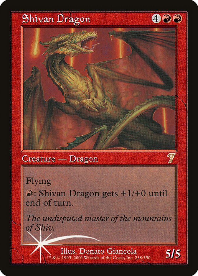 mtg 7th edition card list Shivan Dragon | 7th Edition Foil