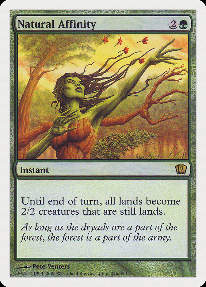 mtg affinity cards Natural Affinity [Eighth Edition] Damaged