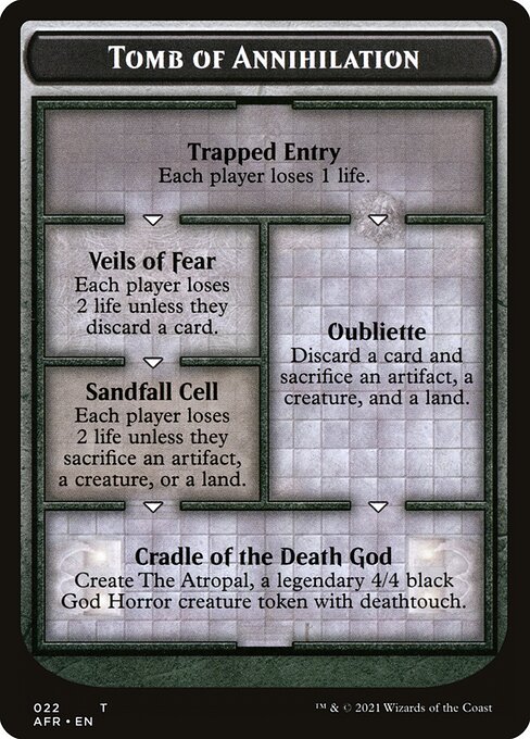 tomb of annihilation mtg card Stainless Steel Tomb of Annihilation Token - Metal MTG Tokens main image 1