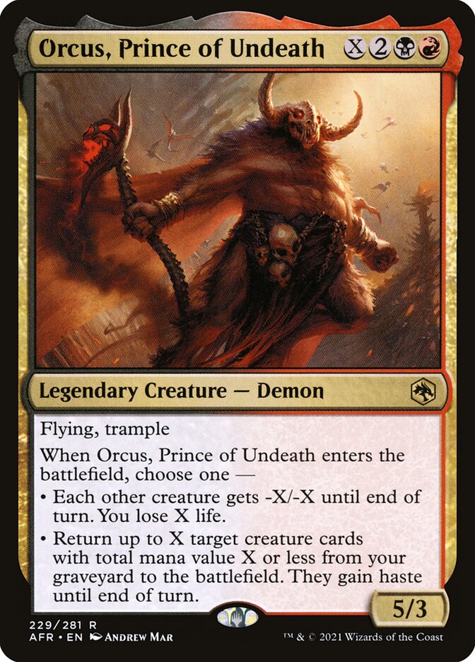 Orcus, Prince of Undeath | Adventures in the Forgotten Realms Foil |  Pioneer | Card Kingdom