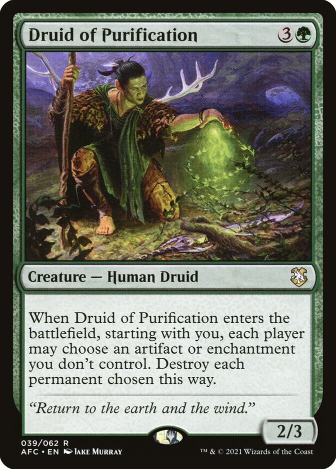 Druid of Purification | Adventures in the Forgotten Realms Commander Decks  | Commander | Card Kingdom