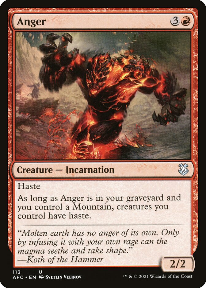 Anger [Modern Horizons 3 Commander] Lightly Played