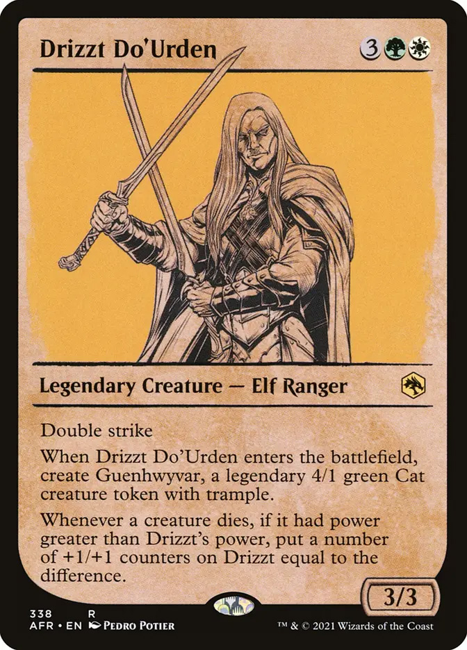 drizzt card mtg Do'Urden [220] [Adventures in the Forgotten Realms] [Foil] – Face to Face Games create Guenhwyvar Drizzt Do'Urden