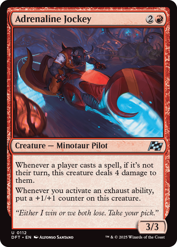 exhaust cards mtg Magic: The Gathering Aetherdrift Preview Winter, Cursed Rider | Aetherdrift