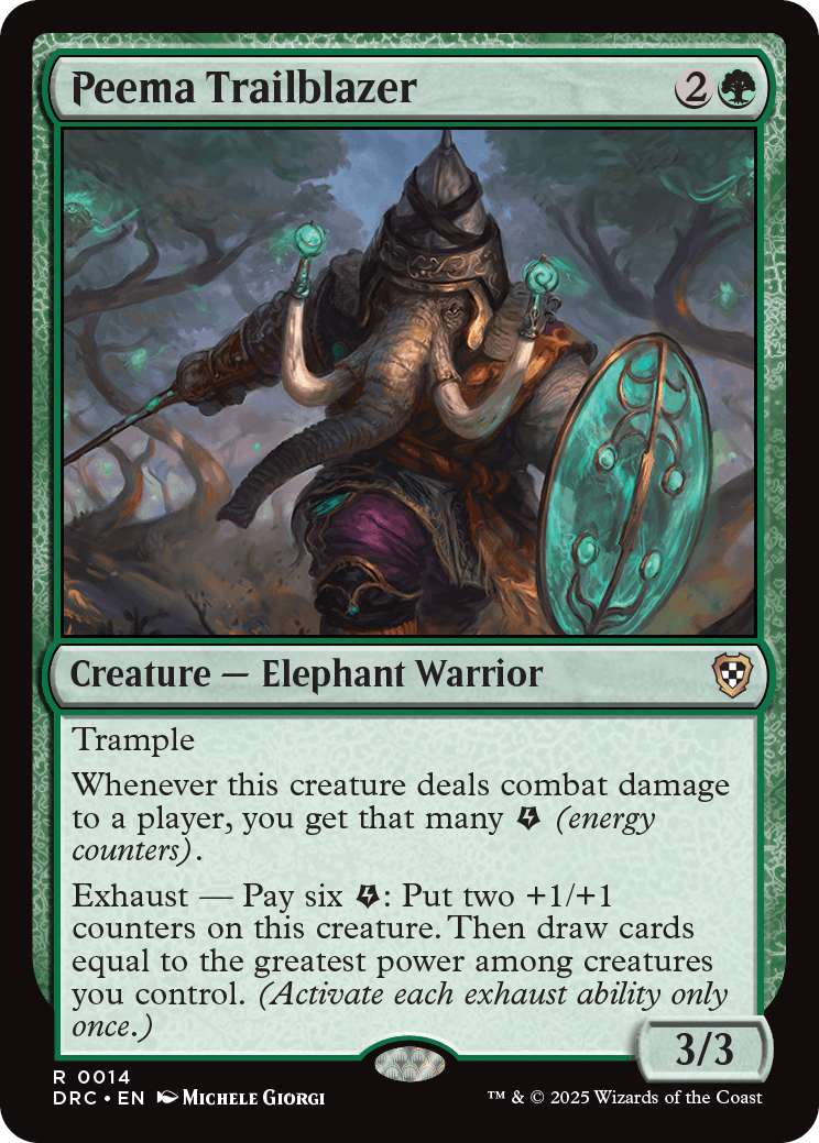 mtg elephant commander deck Peema Trailblazer | Aetherdrift Decks | Commander Each deck is themed around one of Strixhaven’s colleges and features unique mechanics and powerful synergies What are good commander and