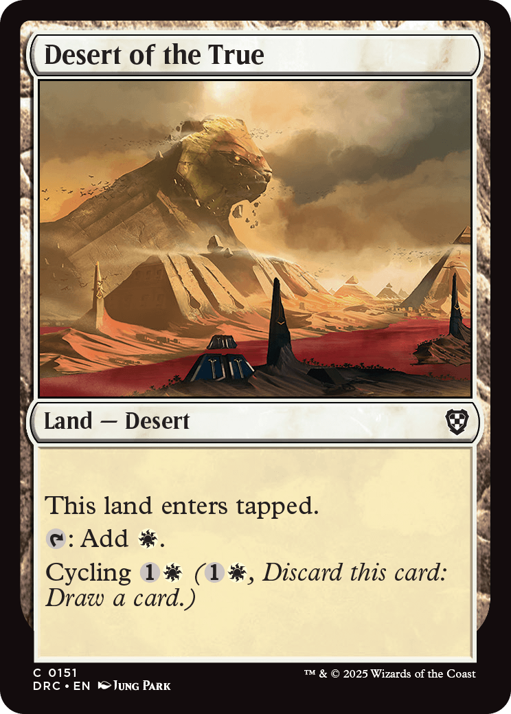 mtg desert commander deck Desert of the True