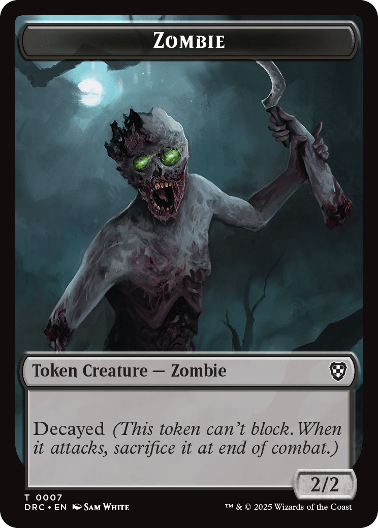 Magic The Gathering – [Zombie Token – Pedina Tottero – Khans Of Tarkir