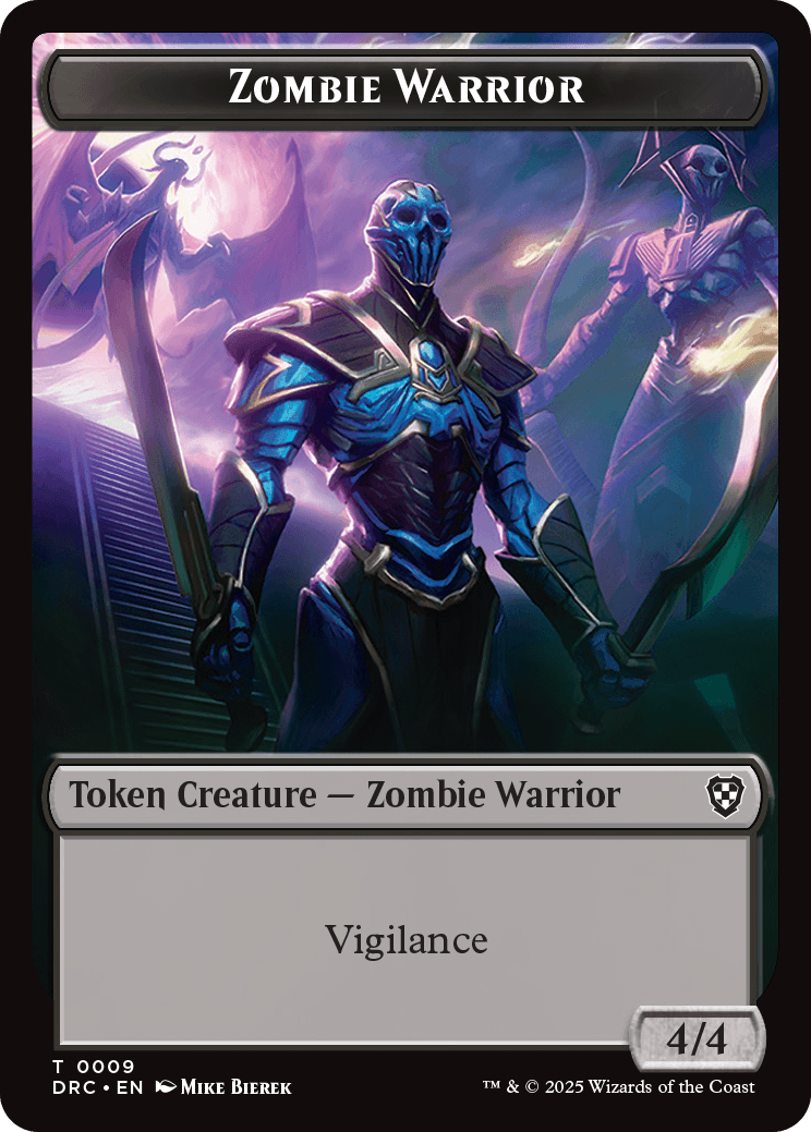 mtg zombie token commander deck What are the must-have cards for a Tribal and how to build a deck that can consistently win by turn 4 or 6? Zombie Warrior token (#9) (4/4)