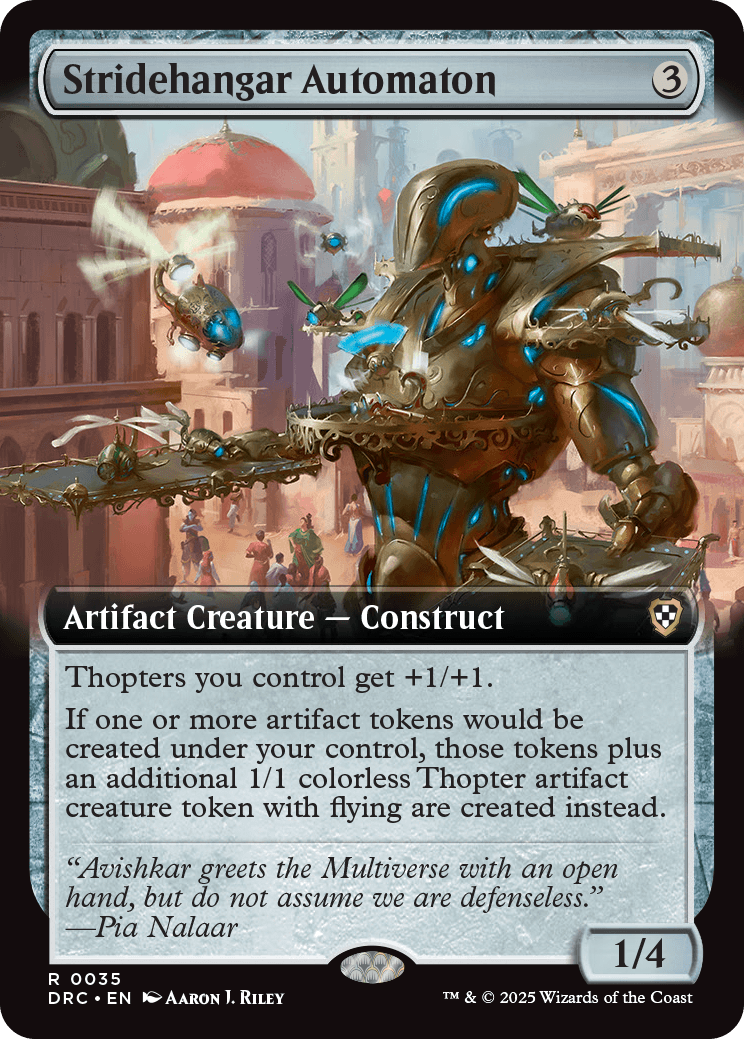 mtg aetherdrift commander cards - Deck card ready Stridehangar Automaton | Aetherdrift Commander