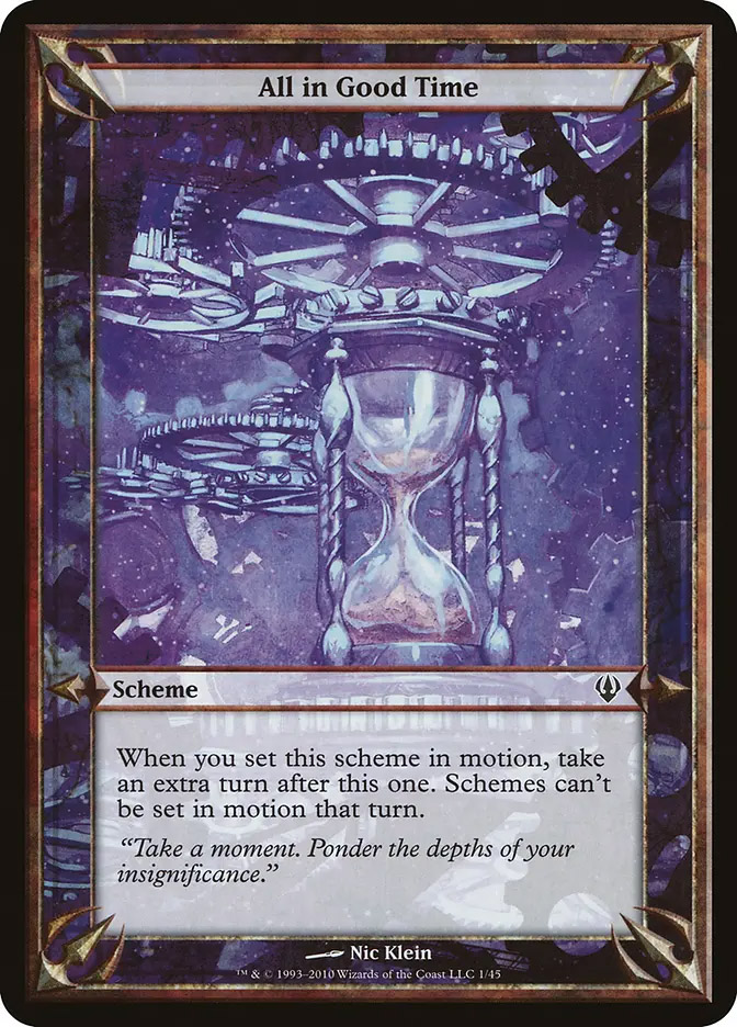 mtg archenemy scheme cards generator All in Good Time (Archenemy) - Oversize Cards - Magic: The Gathering