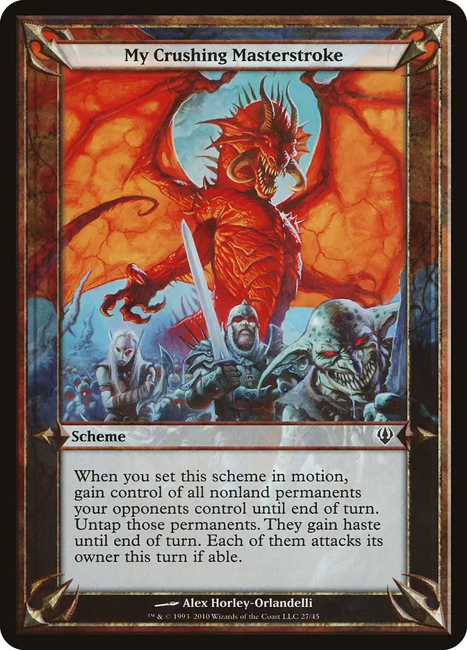 scheme cards mtg (MTG) 10 Archenemy - Oversized - Sealed When you set this scheme in motion My Crushing Masterstroke (oversized)