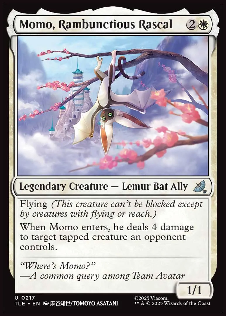 mtg lemur card Momo, Friendly Flier Proxy MTG FOIL Momo Friendly Flier