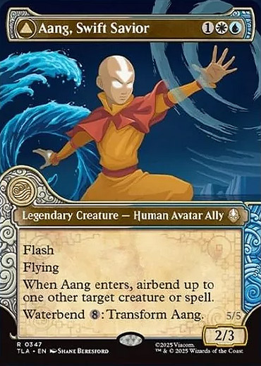 mtg avatar aang card // Aang, Master of Elements Avatar: The Last Airbender Collectors | Magic firebending 2Whenever you waterbend Aang, Swift Savior (#347) (showcase)