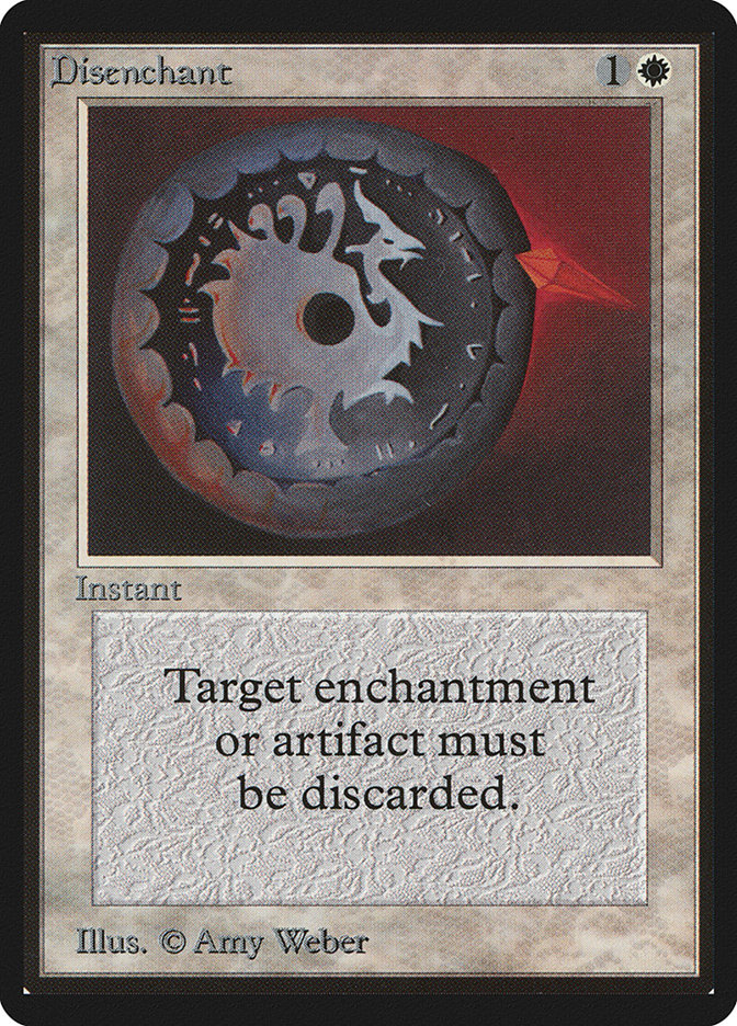 disenchant cards mtg arena [Alpha Edition] Destroy target artifact or enchantment. Disenchant (oversized)
