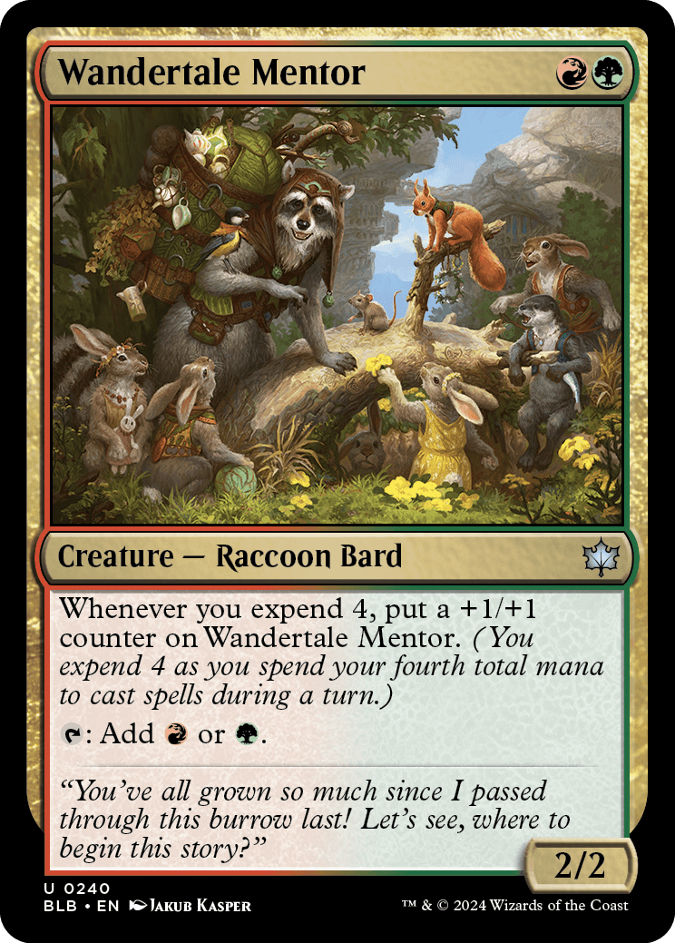 茨の吟遊詩人、ベロ/Bello, Bard of the Brambles 🦝 Bello, Bard of the Brambles 🦝 - Enchantment Stompy