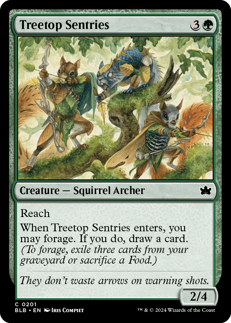 mtg forage cards Food // Bushy Bodyguard Double-Sided Token [Bloomburrow Tokens]