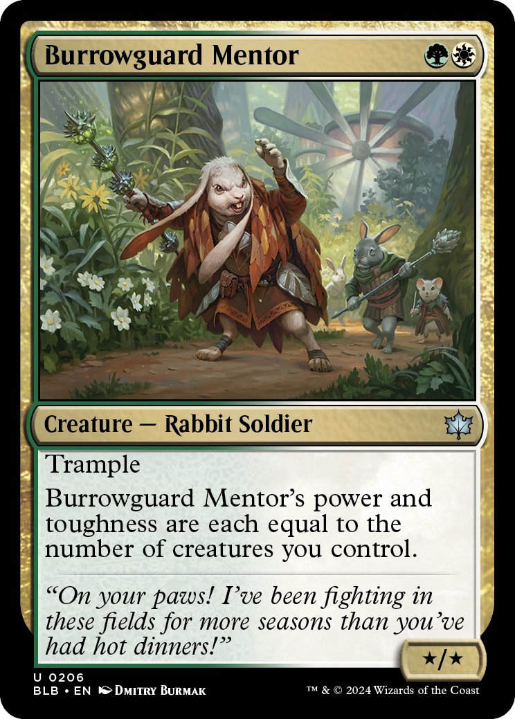mentor cards mtg BLB] Vinereap (Card Image Gallery) : r/magicTCG But a true windscout must soar! Burrowguard Mentor | Bloomburrow |