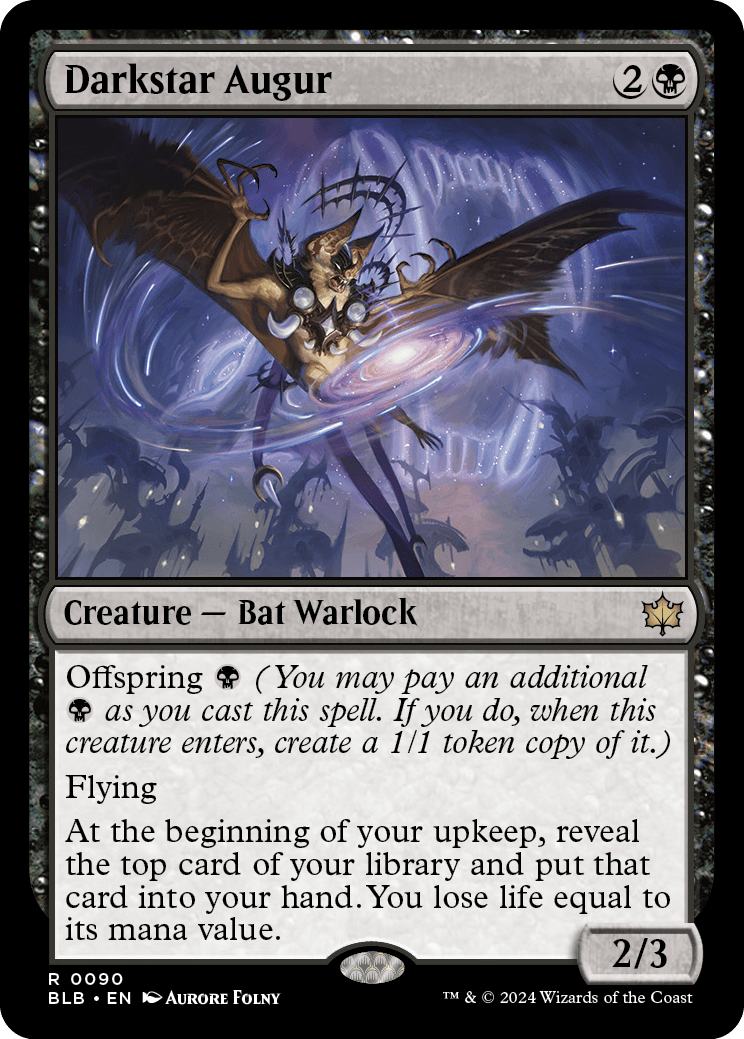 Magic the Gathering Bloomburrow Rare Darkstar Augur #90