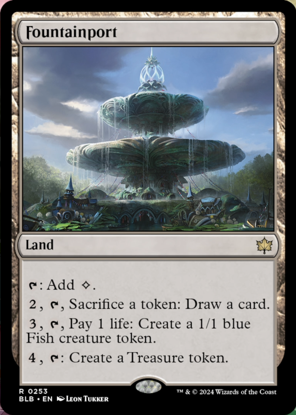 Magic the Gathering Bloomburrow Rare Fountainport #253