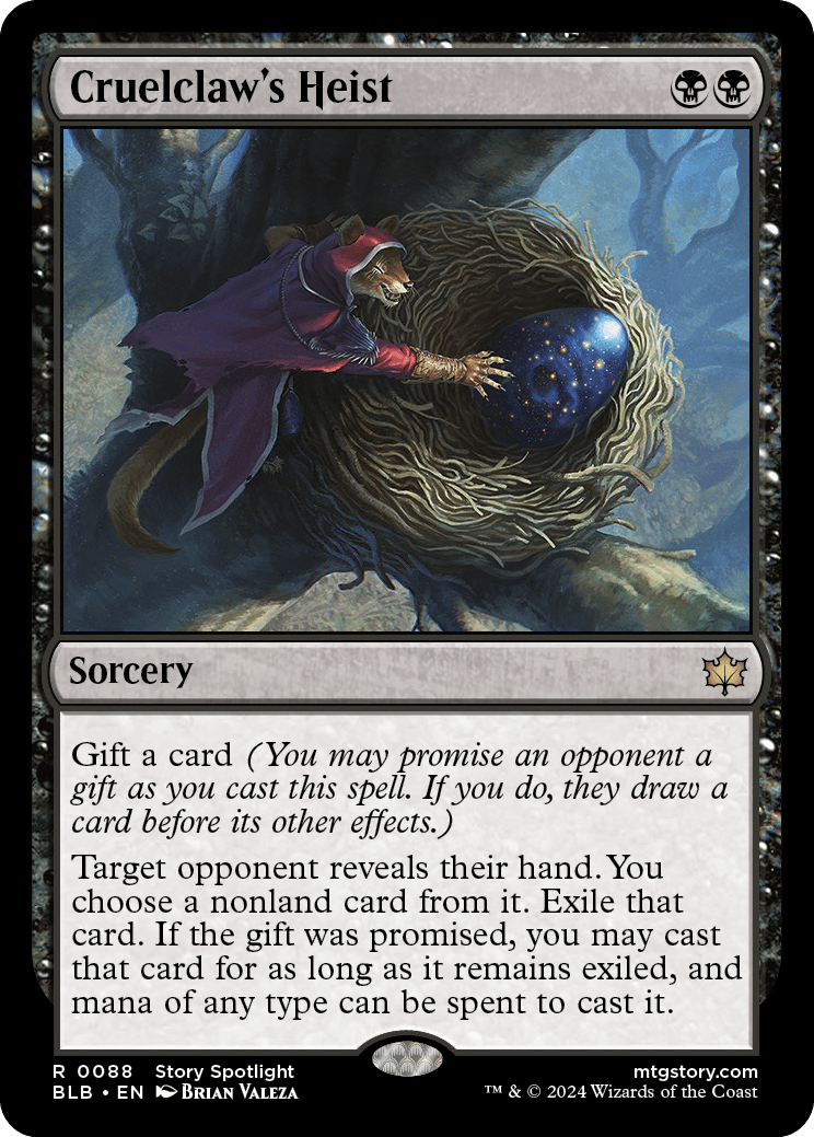 mtg heist cards Cruelclaw's Heist | Bloomburrow Foil | Standard