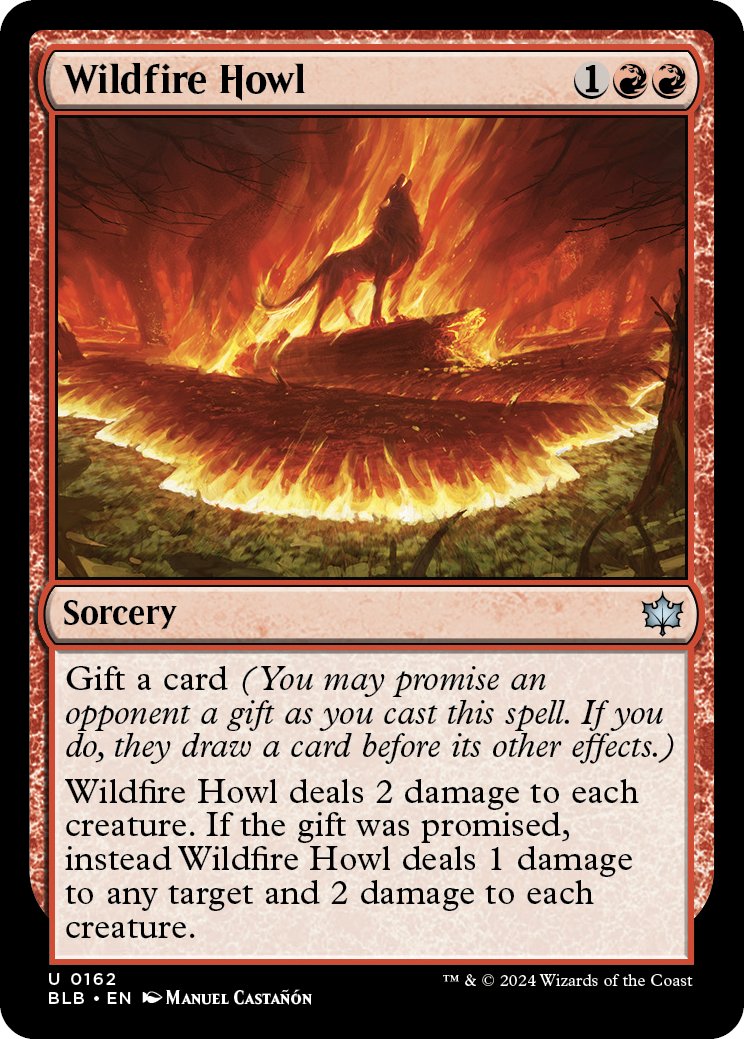mtg bloomburrow gift cards Wildfire Howl | | Standard with a possibility of Art cards MTG Bloomburrow, Starfall Invocation |