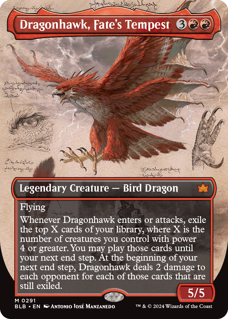 Dragonhawk, Fate's Tempest | Bloomburrow Variants Foil | Standard | Card  Kingdom