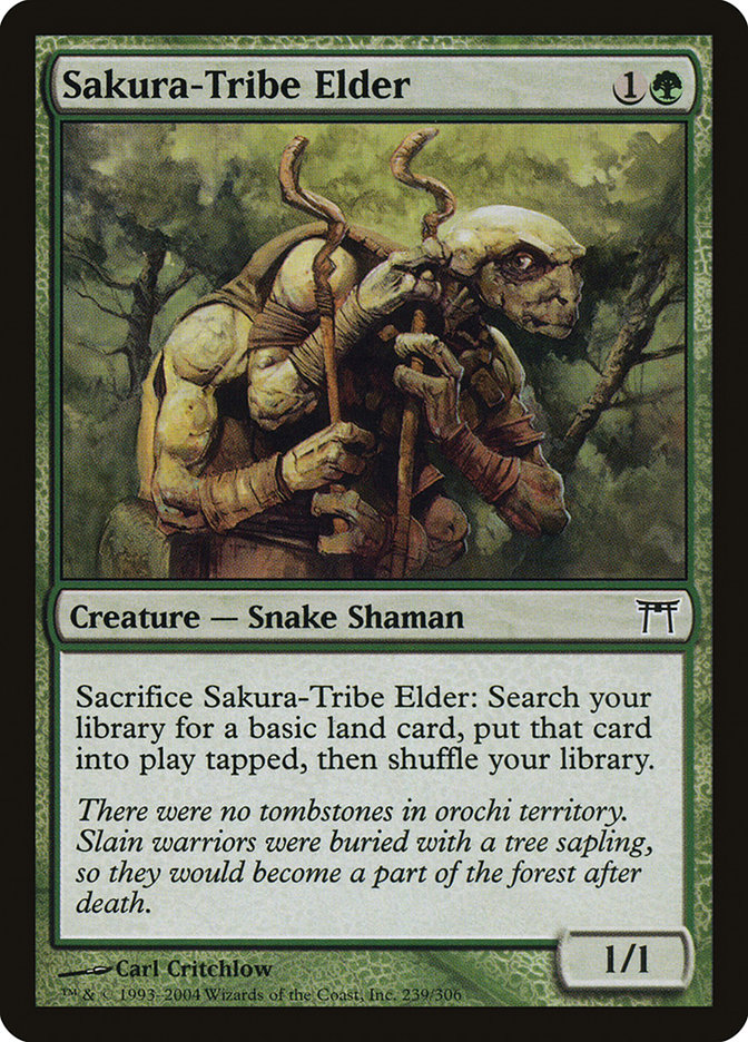 mtg cards like sakura tribe elder Sakura-Tribe [239] [Champions of Kamigawa] [Foil]  Face to Face Games then shuffle. Sakura-Tribe Elder | Champions of