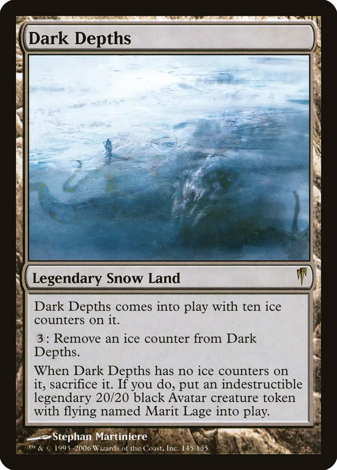 black snow cards mtg MtG Double Masters Mythic Rare Dark Depths #314