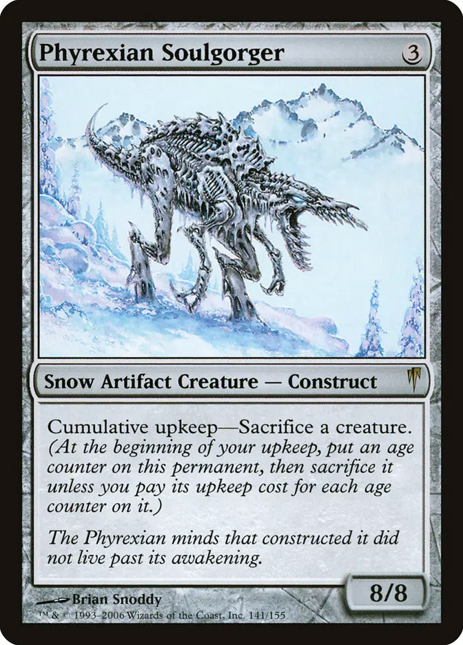 cumulative upkeep cards mtg Reality Twist [Ice Age] then sacrifice it unless you pay its upkeep cost for each age counter on it.) # Herald of Leshrac gets +1/+1 for each land you control but dont own Cumulative Upkeep that has "Upside"?
