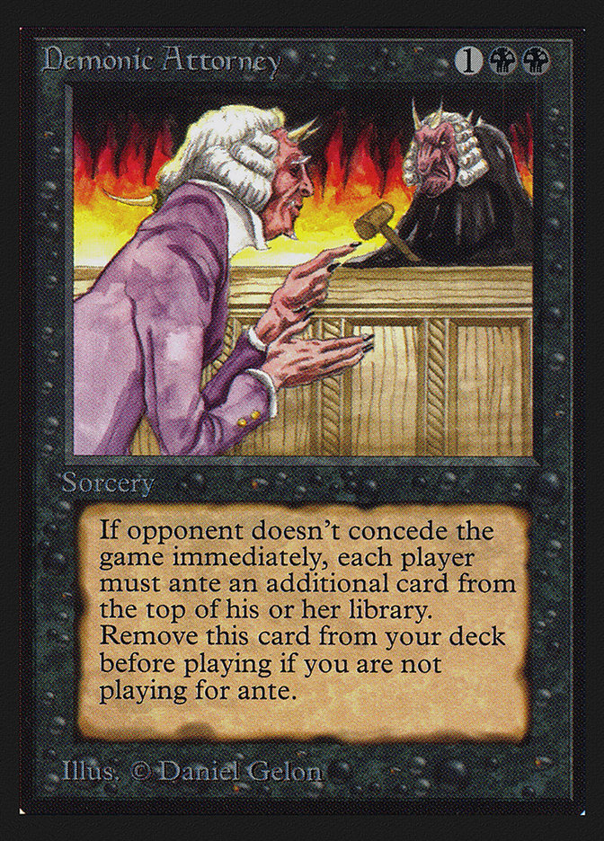 mtg ante cards was abandoned a long time ago for good reason. However, I was wondering what people would value ante at for judging how strong a card is. I put together a few Ante - MTG Wiki