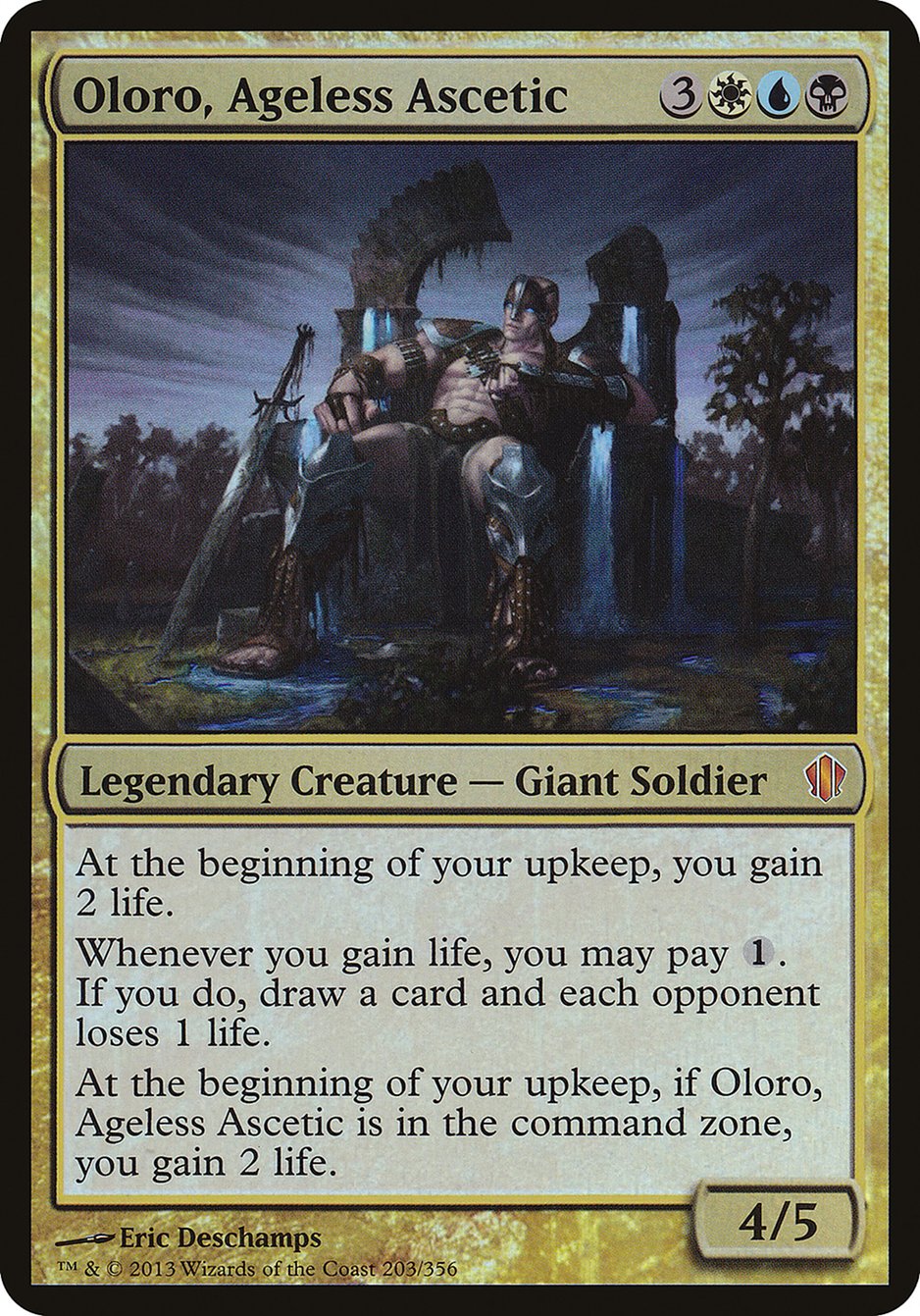 mtg oloro commander deck Oloro, Ageless Ascetic (Oversized) [Commander 2013 Oversized] Lightly Played Foil