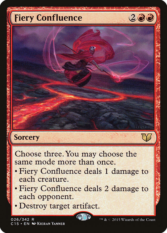 mtg confluence cards MtG Commander 2015 Rare Fiery Confluence #26