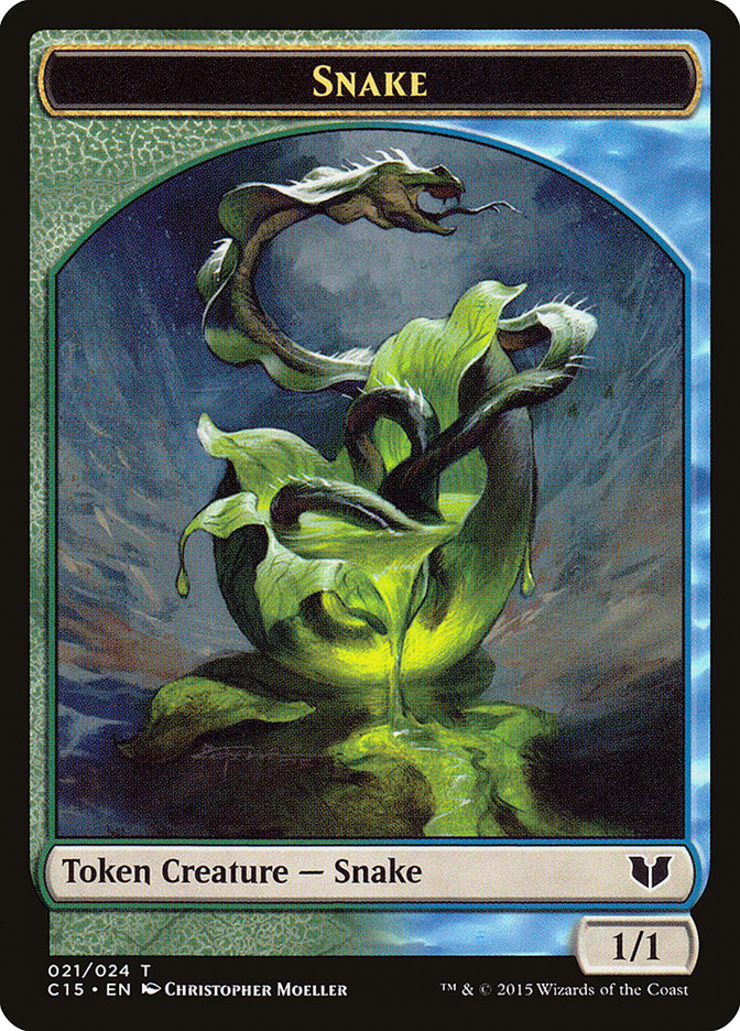 Saproling Token - Snake Token | Commander 2015 | Commander | Card Kingdom