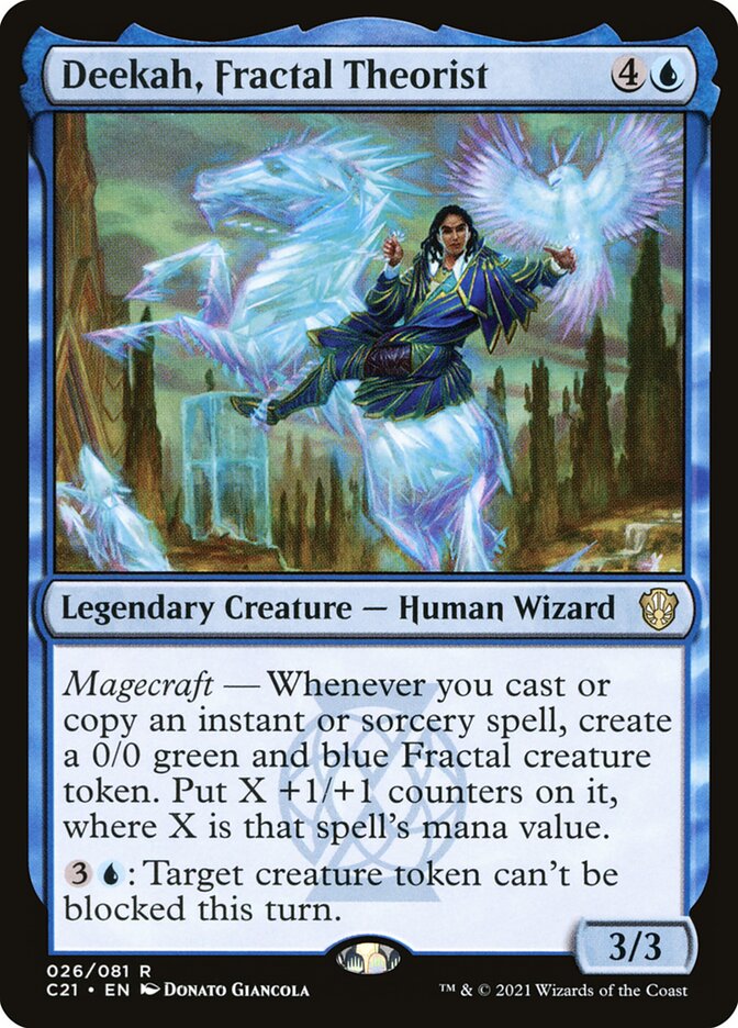 mtg fractal cards Fractal token Magic mtg | Custom Retro Style main image 0