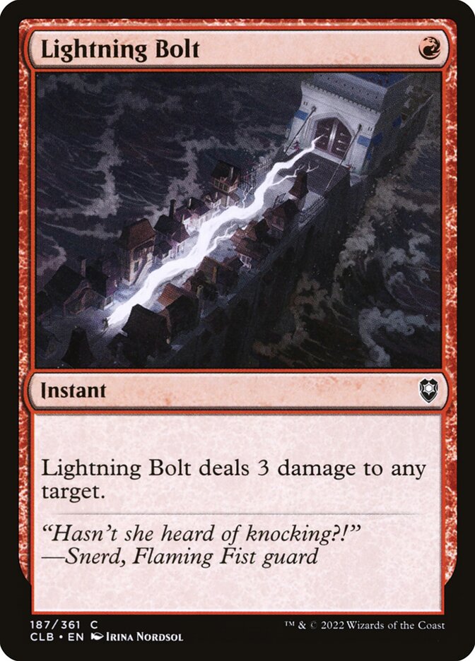 Lightning Bolt | Commander Legends: Battle for Baldur's Gate Foil |  Commander | Card Kingdom