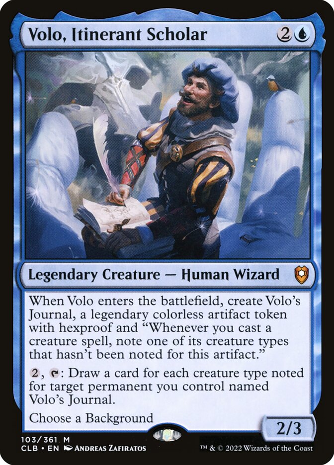 Volo, Itinerant Scholar | Commander Legends: Battle for Baldur's Gate Foil  | Commander | Card Kingdom