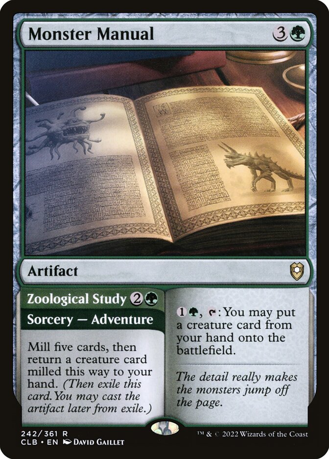 Monster Manual | Commander Legends: Battle for Baldur's Gate Foil |  Commander | Card Kingdom