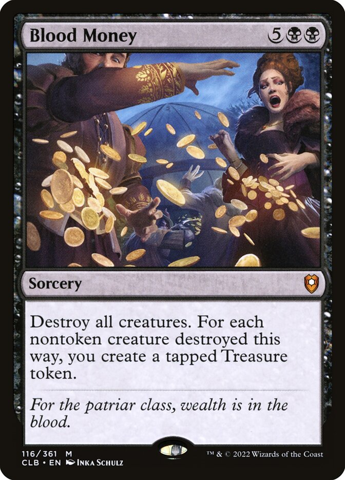 mtg money cards 50 Standard Card Sleeves to Protect your Deck - Cash Destroy all creatures Blood Money | Commander Legends: