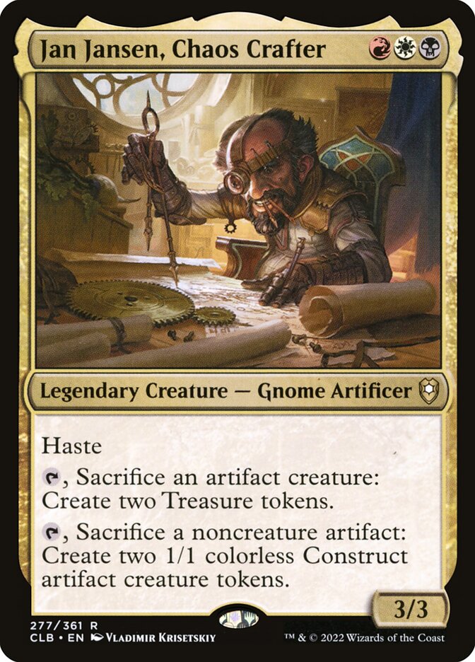 mtg card crafter Jan Jansen, Chaos Crafter | Commander Legends: Battle for Baldur's Gate |  Commander