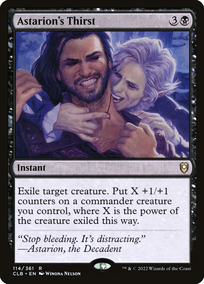 asterion mtg card Astarion's Thirst (Extended Art) [Commander Legends: Battle for Baldur main image 1