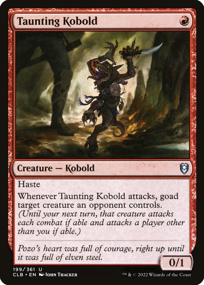 mtg goad cards Taunting Kobold (Showcase) [Commander Legends: Battle for Baldur's Gat Magic: The Gathering  The